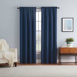 Navy Blue Blackout Curtains -1 set (2 panels) 42 x 63